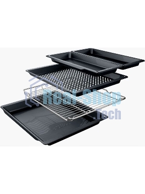 Электрический духовой шкаф Bosch HJG852YB0T Serie 6, 60 см, 66 л, черный,сенсорное управление, 8 режимов+AutoPilot 30(30 автоматических программ), LCD-дисплей, галогенное освещение, самоочистка EcoClean,Soft Open and Soft Close door,телескопические направляющие на 2 уровнях