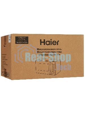Микроволновая печь Haier HMB-DM208SA серебристый/черный, 20 л, 800 Вт, переключатели - кнопки, поворотный механизм