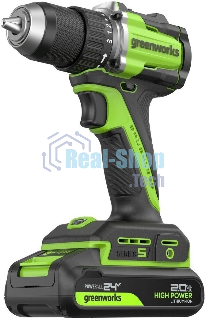 Дрель безударная Greenworks DD560 патрон:быстрозажимной реверс (3708407CUC)