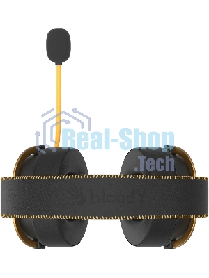 Гарнитура Bloody MR595 Renegade чёрный, беспроводная + проводная, Bluetooth/радиоканал/USB-C, до 135 ч, подсветка, съёмный микрофон