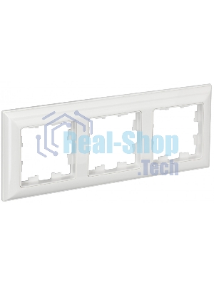 Рамка 3-местная IEK BRITE РУ-3-Бр DECOR 3D-форма белый/белый