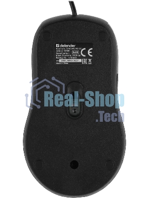 Мышь проводная Defender Standard MB-580 черный, 1000 dpi, USB, кнопки - 3