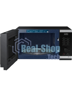 Микроволновая печь Samsung MS23DG4504ATBW нержавеющая сталь/черный, 23 л, 800 Вт, переключатели - сенсор, поворотный механизм