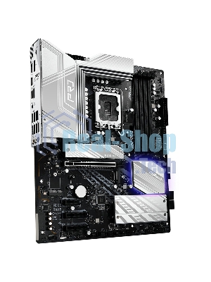 Материнская плата ASRock Z890 PRO RS, LGA1851, Intel Z890, 4xDDR5, 4xSATA, 4xM.2, 1xPCIe 5.0 x16, 2xThunderbolt 4, 1xUSB-A 3.2 Gen 2, 6xUSB-A 3.2 Gen 1, 4xUSB 2.0, 1xHDMI, 1xDP, 1x2.5Gb LAN, 3x3.5 мм, 7.1, ATX