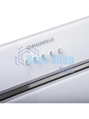 Вытяжка встраиваемая Maunfeld TRAPEZE 601GG белый, 60 см, 1150 куб. м/ч, 54 дБ