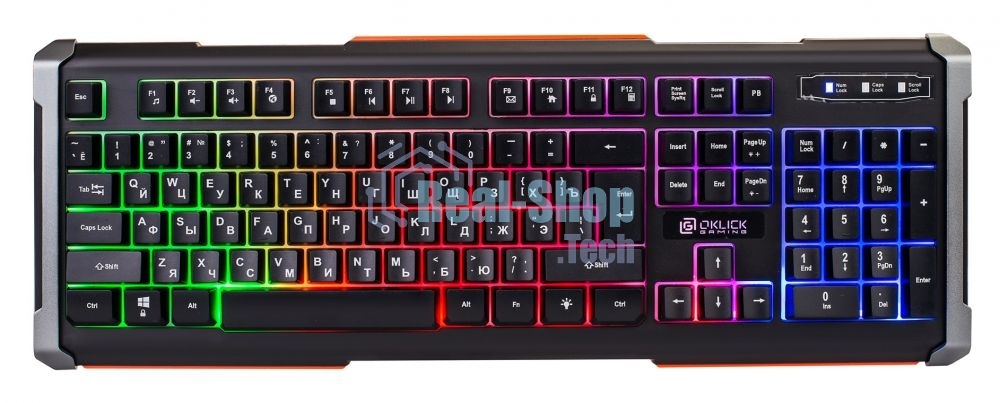 Клавиатура Oklick 710G черный/серый USB Multimedia