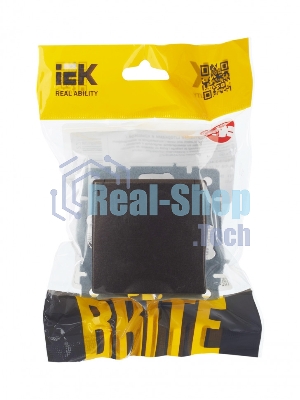 Розетка 1-местная IEK BRITE РСбш10-3-44-БрТБ с заземлением, с защитными шторками и крышкой, 16А, IP44, темная бронза