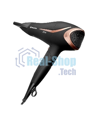 Фен BRAYER BR3000BN черный/розовое золото, 2200 Вт, компактный