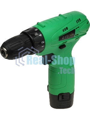 Дрель-шуруповерт аккумуляторная Zitrek Green 12-Li 063-4072, Аккумуляторная, 12В, 2 АКБ, Кейс
