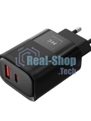 Сетевое зарядное устройство MORE CHOICE (4620202555557) NC81i СЗУ 1USB+1Type-C 3.0A PD 20W+ QC3.0, черный