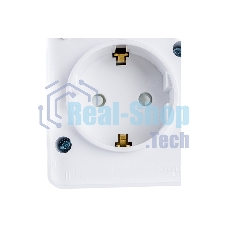 Розетка 1-м ОП AtlasDesign Profi54 16А IP54 250В с заземл. защ. шторки белый SchE ATN540145