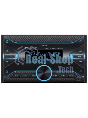 Автомагнитола Prology MPR-100, 2 DIN, Bluetooth, USB Type-A, AUX, пульт ДУ