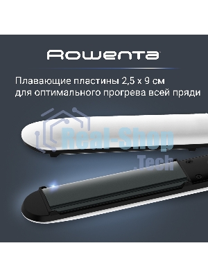 Выпрямитель для волос Rowenta Easyliss Pure SF1628F0 белый/серый, 25 мм, 200 °C, 1 режим