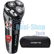 Электробритва Polaris PMR 0305R wet&dry PRO 5 blades элктрическая, черный/хром