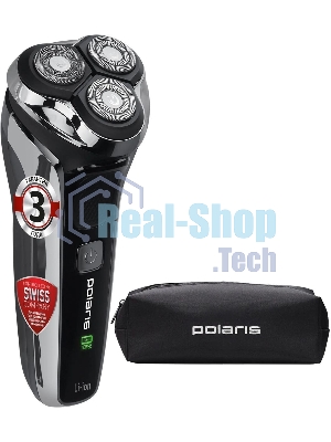 Электробритва Polaris PMR 0305R wet&dry PRO 5 blades элктрическая, черный/хром