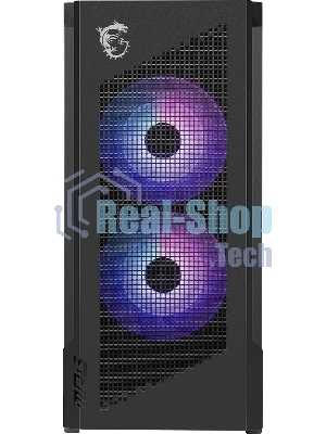 Компьютерный корпус MSI MPG VELOX 300R AIRFLOW PZ, Global, 2xUSB 3.2 Gen 1, 1xUSB 3.2 Gen2 Type-C,2x160мм ARGb Fan, 1x120мм