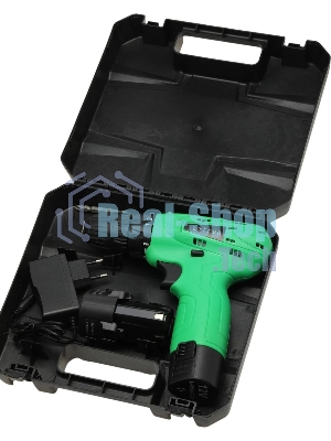 Дрель-шуруповерт аккумуляторная Zitrek Green 12-Li 063-4072, Аккумуляторная, 12В, 2 АКБ, Кейс