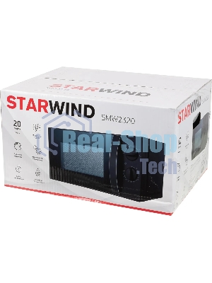 Микроволновая печь Starwind SMW2320 черный, 20 л, 700 Вт, переключатели - поворотный механизм