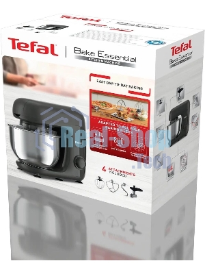 Кухонная машина Tefal Bake Essential QB161H38, черный/серебристый