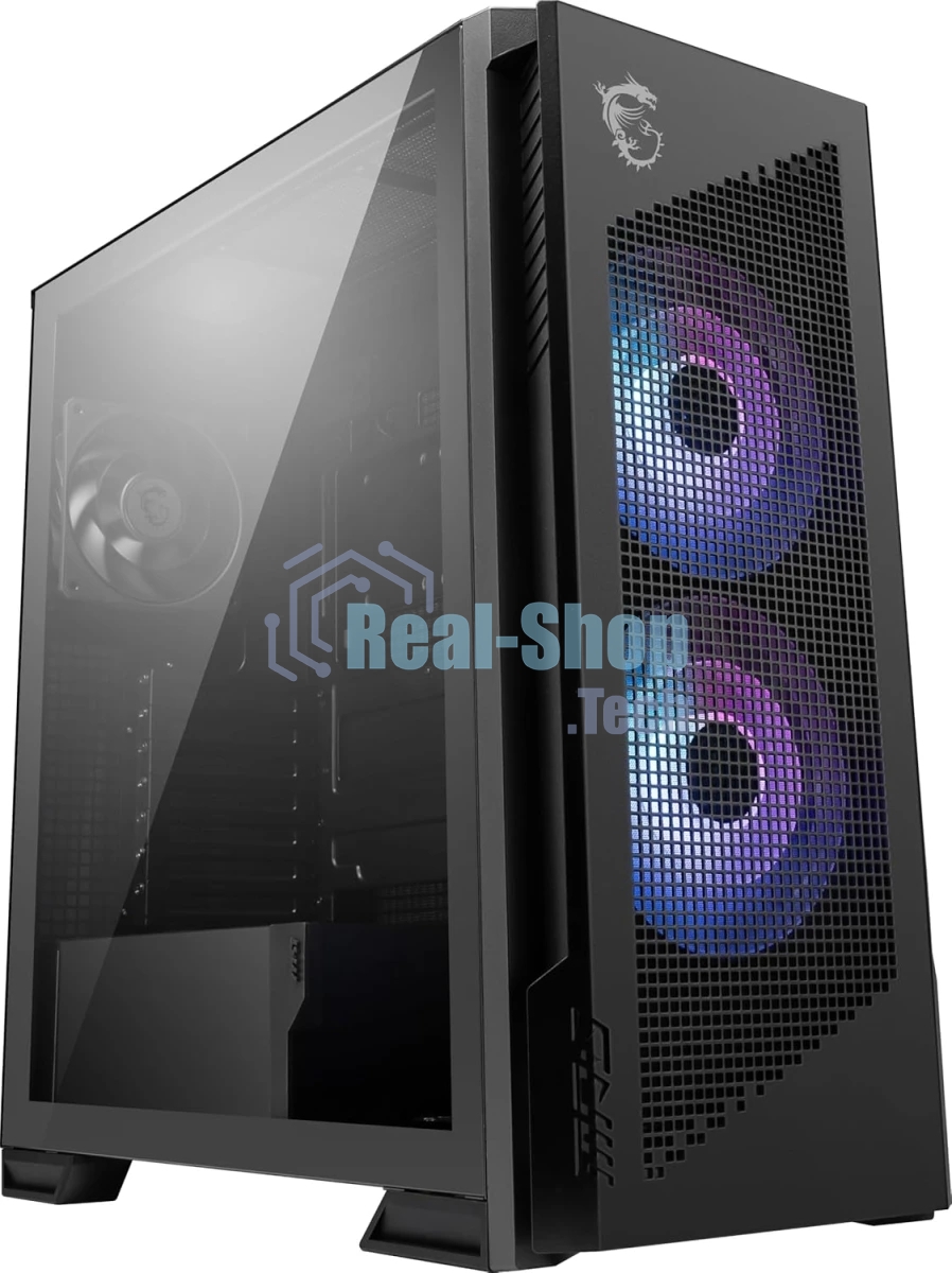 Компьютерный корпус MSI MPG VELOX 300R AIRFLOW PZ, Global, 2xUSB 3.2 Gen 1, 1xUSB 3.2 Gen2 Type-C,2x160мм ARGb Fan, 1x120мм