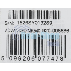 Комплект клавиатура+мышь Logitech MK540 беспроводной, USB, 1000 DPI, чёрный