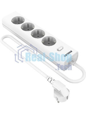 Сетевой фильтр Philips CHP2145WC/51, 5м, 4 розетки, белый