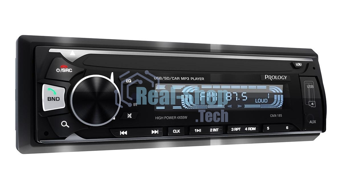 Автомагнитола Prology CMX-185, 1 DIN, Bluetooth, USB Type-A, AUX, пульт ДУ