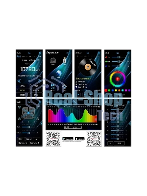 Автомагнитола Prology MPR-100, 2 DIN, Bluetooth, USB Type-A, AUX, пульт ДУ