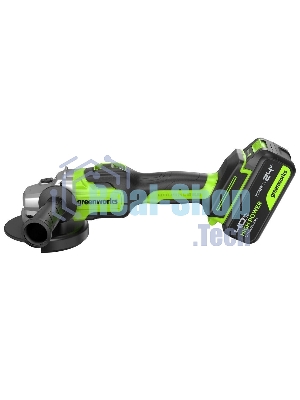 Углошлифовальная машина Greenworks GD24AG 754Вт 10500об/мин рез.шпин.:M14 d=125мм (3200207CUB)