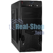 Компьютерный корпус Miditower ExeGate CP-604-UNS450 (ATX, БП UNS450 с вент. 12см, 2*USB, аудио, черный)