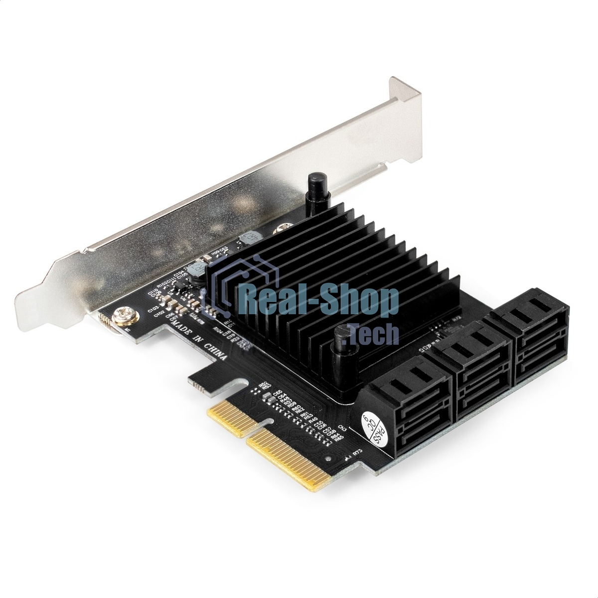 Контроллер ExeGate EXE-516 (PCI-E x4 v3.0, SATA3 6Gb/s, 6 int, ASMedia Chipset ASM1166)