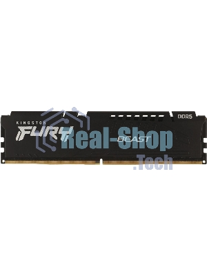 Оперативная память Kingston Fury Beast, DDR5, 32Gb (2x16Gb), 6000MHz, CL36, DIMM, с радиатором, черный
