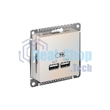 Механизм розетки USB AtlasDesign 5В 1порт х 2.1А 2порта х 1.05А жемчуг SchE ATN000433