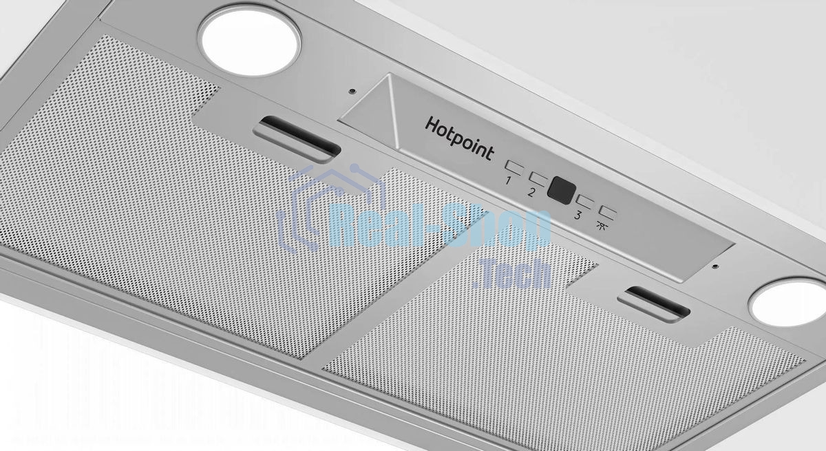 Встраиваемая вытяжка Hotpoint HPAE 52FLB X, управление сенсорное, Серебристый