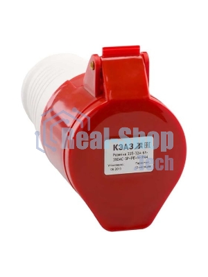 Розетка кабельная 225 32А 380AC 3P+PE+N 6ч IP44 КЭАЗ 222753
