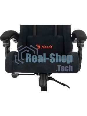 Кресло A4Tech Bloody GC-560 черный, ткань, 150 кг, подголовник, регулируемые подлокотники, механизм качания