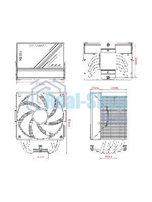 Кулер ID-Cooling Frozn A610 ARGb черный 120мм алюминий/медь 2000rpm 30db 4-pin 250W 155мм