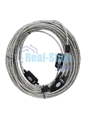 Кабель-адаптер VCOM VUS7049-25M USB2.0-repeater, удлинительный активный Am-->Af 25м