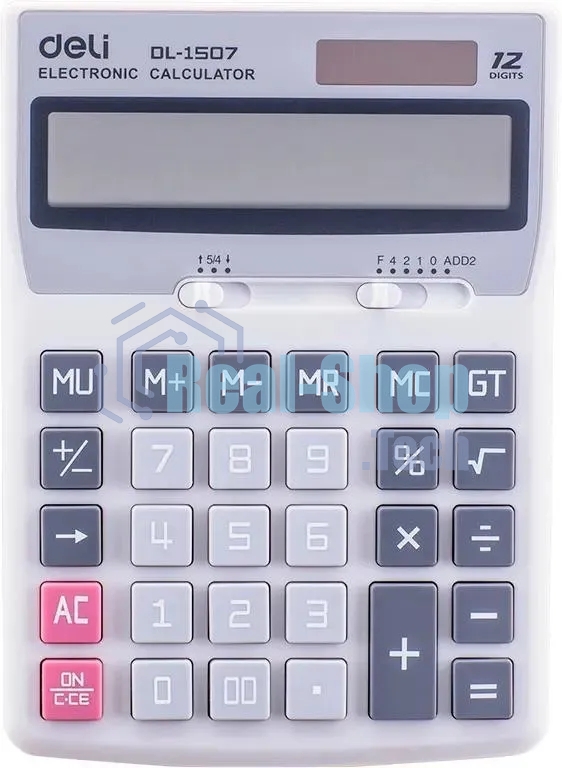 Калькулятор настольный Deli Core E1507 светло-серый 12-разр.