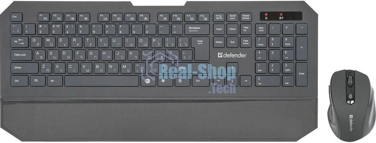 Комплект клавиатура+мышь Defender Berkeley C-925 беспроводной, USB, 1600 DPI, чёрный