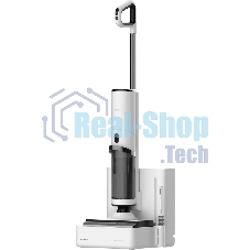 Пылесос вертикальный Deerma DEM-VX910W белый/черный, питание от аккумулятора, 230 Вт, уборка влажная/сухая, пылесборник 0.7 л, работа от АКБ max - 45 мин