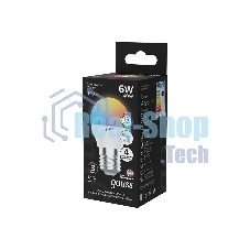 Лампа светодиодная Gauss G45 6W E27 шар RGbW димирование LED 1/100