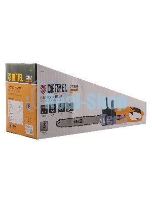 Пила цепная электрическая Denzel EDS-2200, 2,2кВт, продольная, шина 45 см, шаг 3/8, паз 1,3 мм, 62 зв