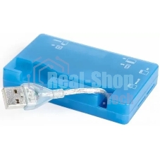 Карт-ридер AeroCool AMGCRM8300/синий/microSD/miniSD/SD/MMC/RS-MMC/MMCplus/MMC/MS Pro/MS/USB 2.0/пластик