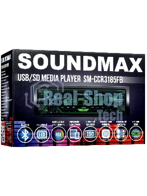 Автомагнитола Soundmax SM-CCR3185FB, 1 DIN, Bluetooth, USB Type-A, AUX