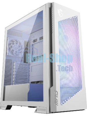 Компьютерный корпус MSI MPG VELOX 300R AIRFLOW PZ белый, Global, 2xUSB 3.2 Gen 1, 1xUSB 3.2 Gen2Type-C, 2x160мм ARGb Fan, 1