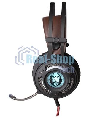Гарнитура QUMO Atlantis чёрный, проводная, USB, подсветка