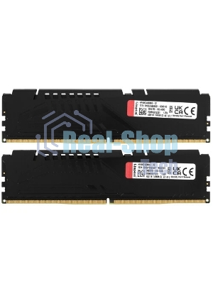 Оперативная память Kingston Fury Beast, DDR5, 32GB (2x16GB), 5600MHz, CL40, DIMM, с радиаторами, черный