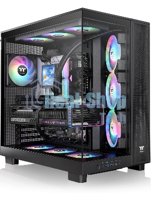 Компьютерный корпус Thermaltake View 380 XL TG ARGB черный без БП E-ATX 2x120мм 2xUSB3.0 audio bott PSU