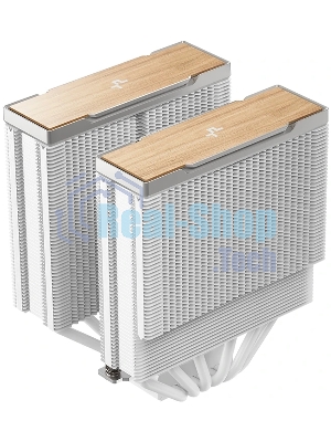 Кулер для процессора DEEPCOOL AK620 G2 WH LGA1851/1700/1200/115X/AM5/AM4 (8шт/кор, TDP 260W, PWM, DUAL Fan 120мм, 6 тепл. трубок, Copper Base, Wood-grain top cover, белый) RET (R-AK620G2-WHNNMN-GJD)